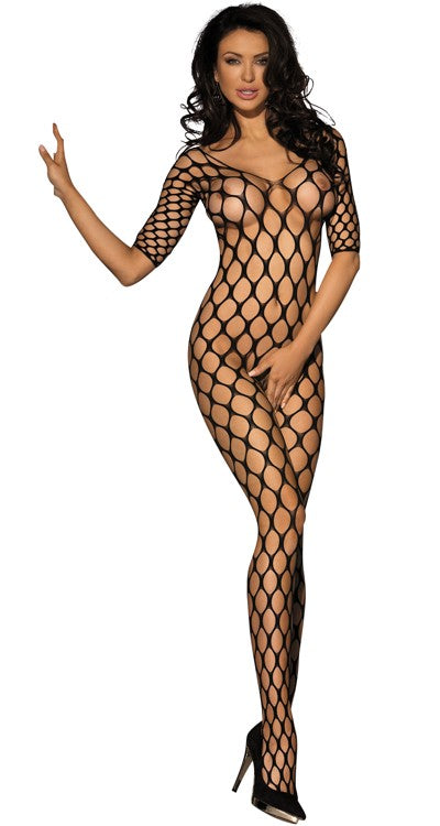 Short Sleeved Pothole Bodystocking