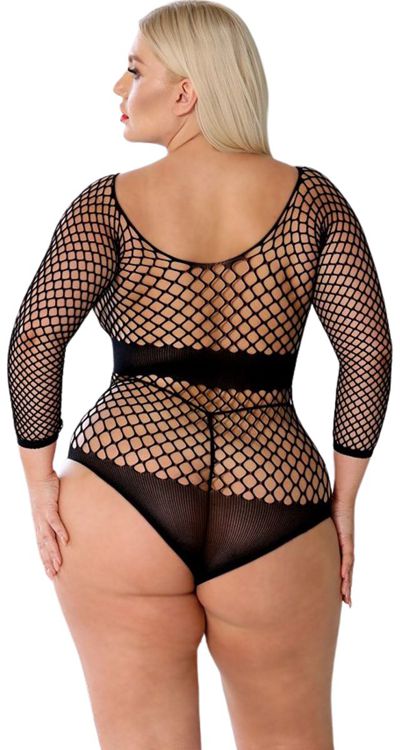 Diamond Net Sleeved Body (Plus Size)