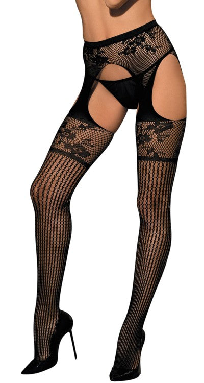 Crochet Lace Suspender Tights 1