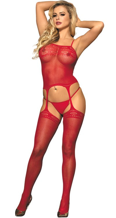 Micro Mesh Cami Suspender Bodystocking