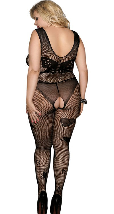 Butterfly Fishnet Bodystocking (Plus Size)