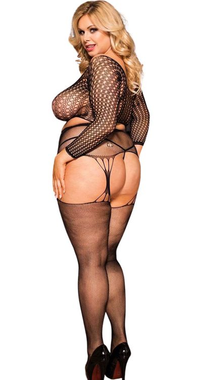 Holey Net 2 Piece Set (Plus Size)