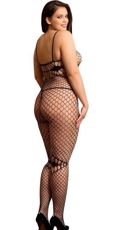 Hexagon Net Bodystocking (Plus Size)